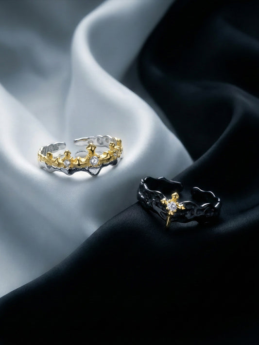 Blade & Tiara Ring Set