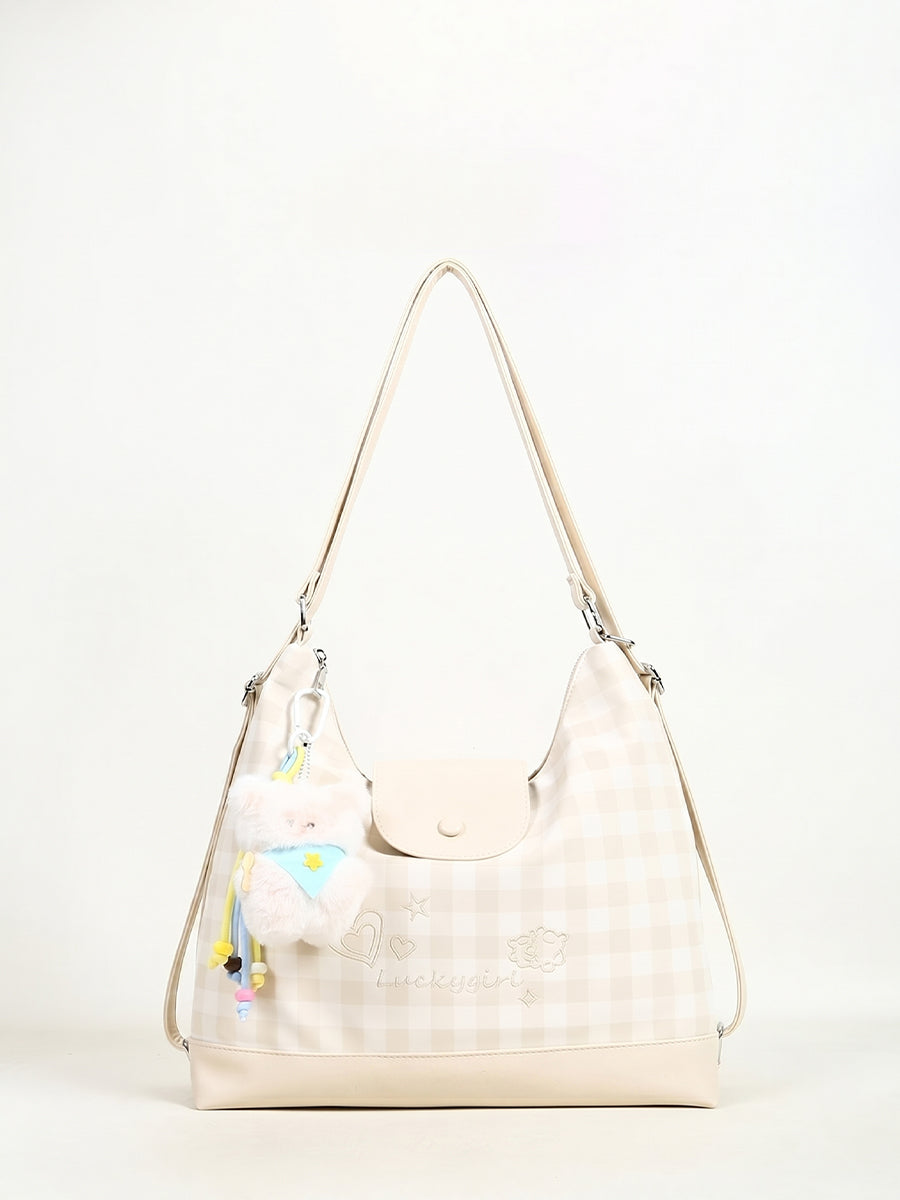 Lucky Girl Gingham Convertible Bag