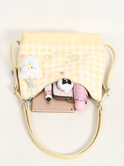Lucky Girl Gingham Convertible Bag
