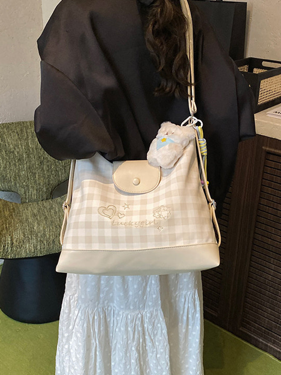 Lucky Girl Gingham Convertible Bag