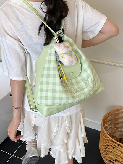 Lucky Girl Gingham Convertible Bag