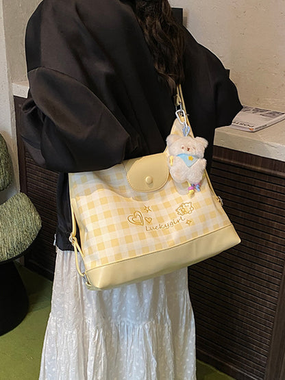 Lucky Girl Gingham Convertible Bag