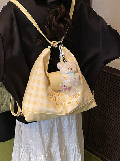 Lucky Girl Gingham Convertible Bag