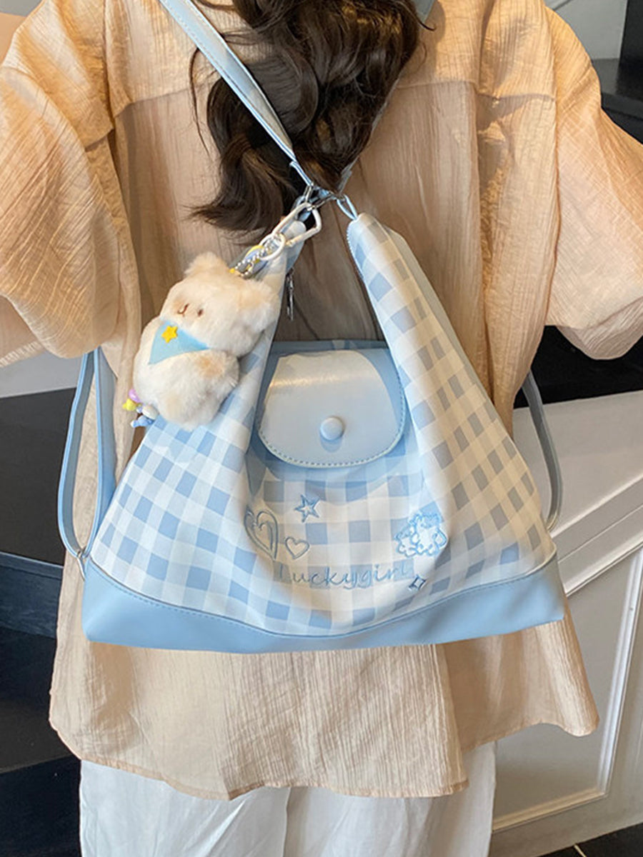 Lucky Girl Gingham Convertible Bag