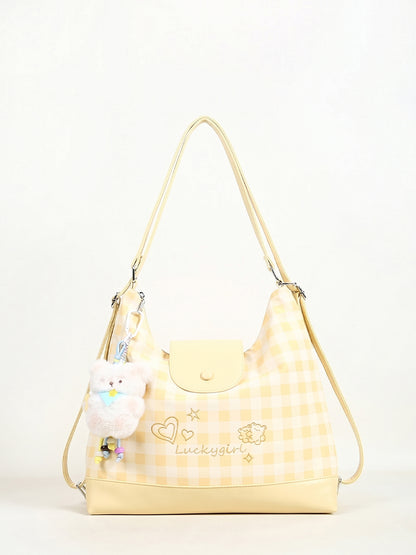 Lucky Girl Gingham Convertible Bag