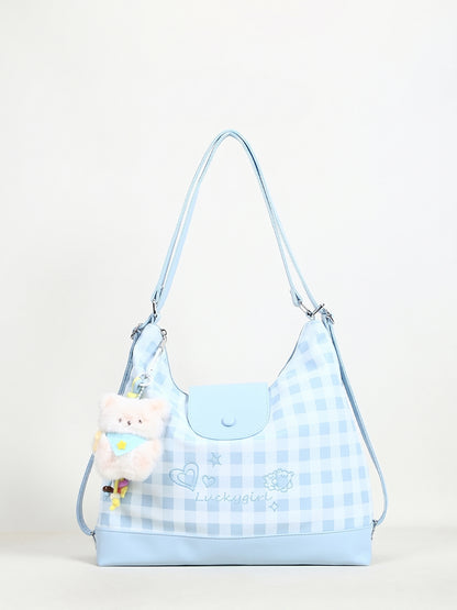 Lucky Girl Gingham Convertible Bag