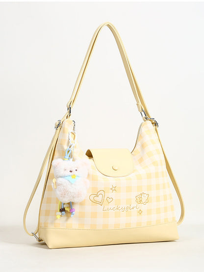 Lucky Girl Gingham Convertible Bag