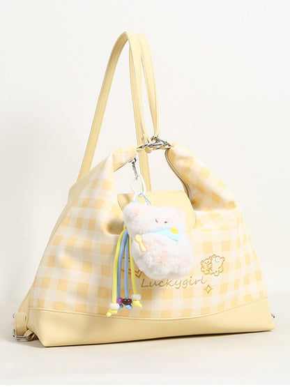 Lucky Girl Gingham Convertible Bag