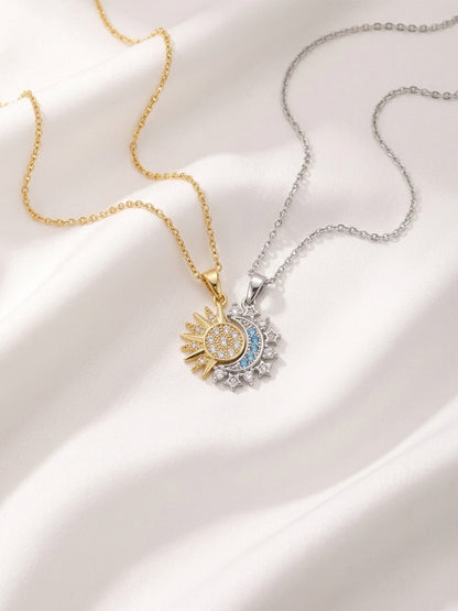 Moon & Sun Necklace Set