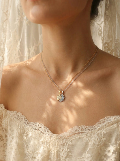 Moon & Sun Necklace Set
